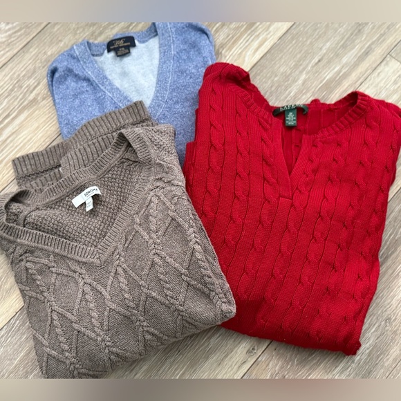 Sweater Bundle Ralph Lauren Cable Knit, Brooks Brothers, Sonoma, Cotton, 2XL - Picture 1 of 11